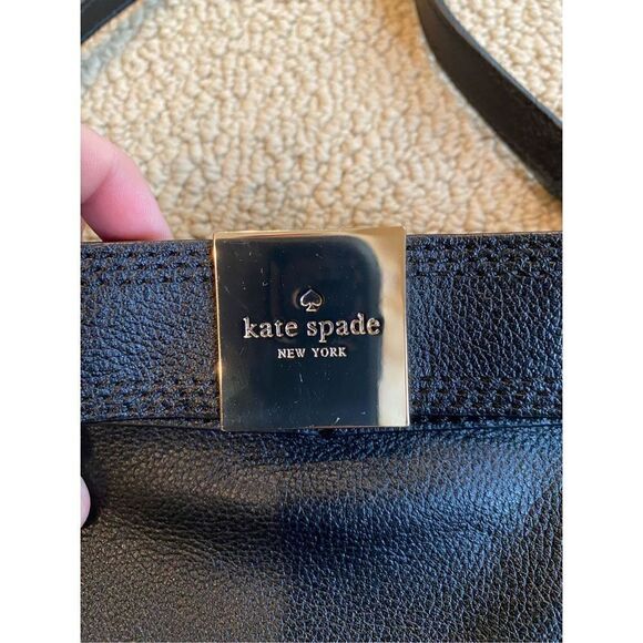 Kate Spade Black Primrose Hill Pebbled Leather Arica Crossbody Bag - Picture 3 of 7